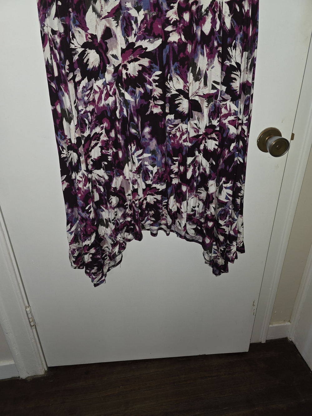 Purple Floral High-Low Summer Dress - Picture 2 of 6
